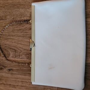 Vintage Etra leather dual hinged Envelope Clutch or shoulder bag